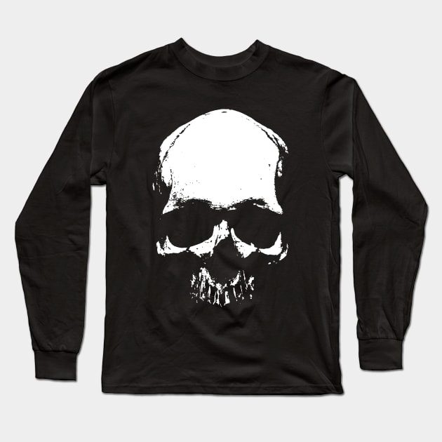 Human skull Long Sleeve T-Shirt by GrizzlyVisionStudio